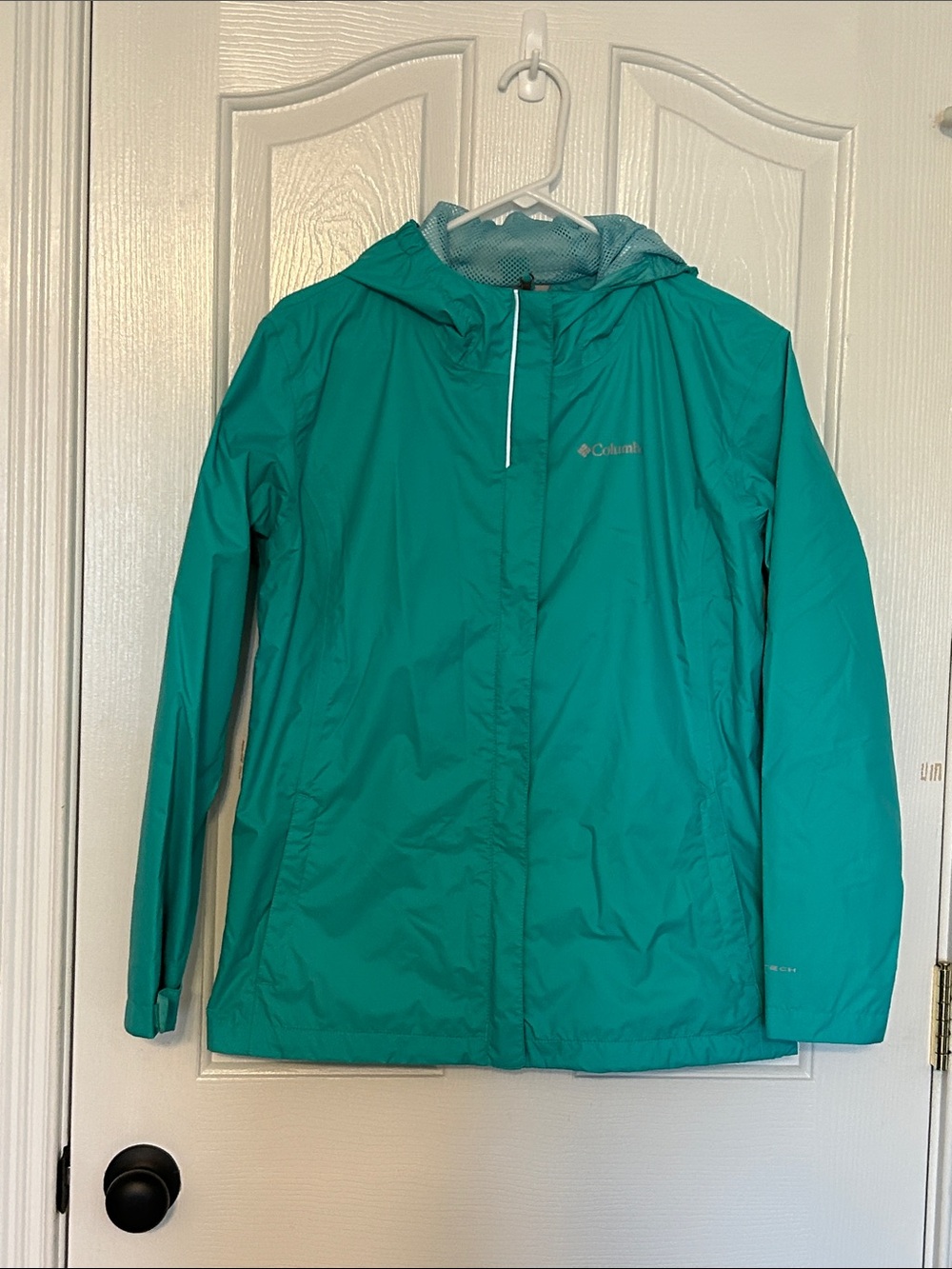 Columbia Teal Waterproof Hooded Jacket XL 18/20